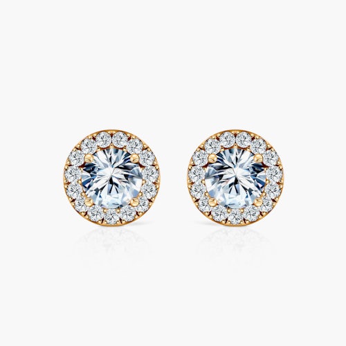 Kolczyki This is Love: złote, białe szafiry, diamenty